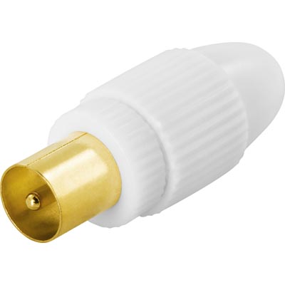 Deltaco Coaxial Adapter, 9.5mm Antenna Connector Male